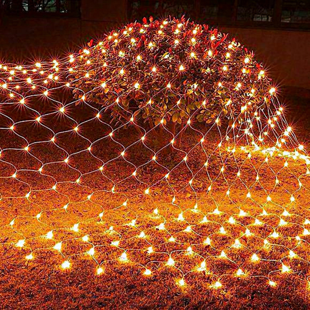 Halloween Orange 9.8ft x 6.6ft 8 Modes 200 LED‎ Net Lights